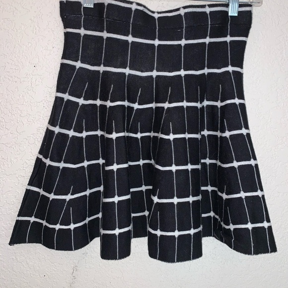 🌵fit/flare Black & White Skirt Dress Knit P - Picture 4 of 4
